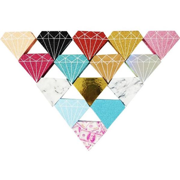 

16 styles magnetic lashes box fake false eyelashes packaging case empty diamond shape eyelash box makeup tools2603483