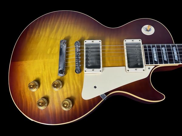 

paul 1959 historic 59 custom shop r9 flame ~ royal teaburst lp electric guitar