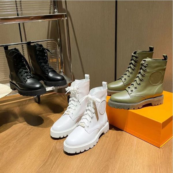 

womens casual sports shoes travel women boots lace-up letter sneaker leather gym thick soled men high shoe designer boot platform lady train, Black