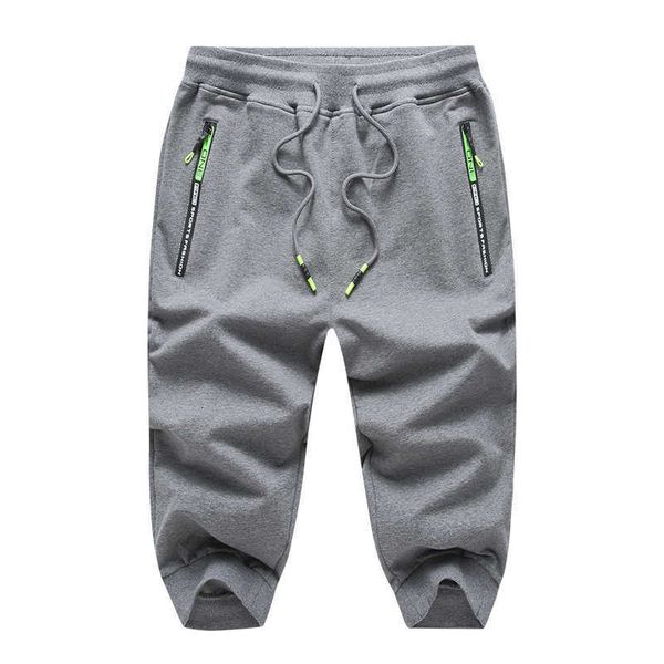 

trendy summer men's sports pants casual capris beach cotton, White;black