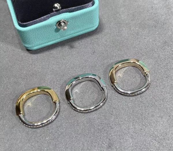 

rose gold stainless steel crystal wedding ring woman classic luxury jewelry rings men promise rings for female women gift engagement never f, Silver