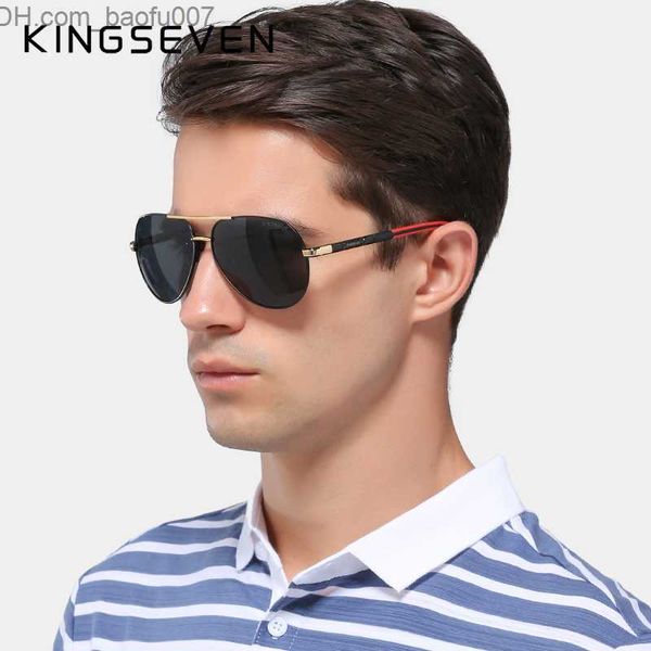 

sunglasses 7day delivery kingseven vintage aluminum polarized sunglasses brand sun glasses coating lens driving eyewearfor menwome n725 z230, White;black