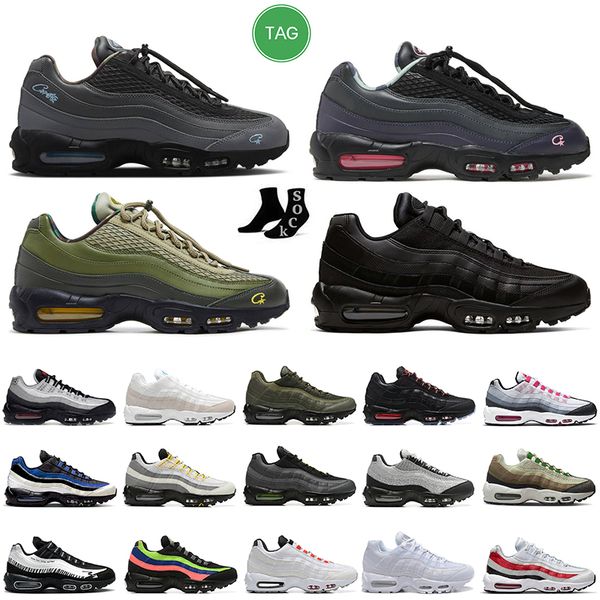 

95 running shoes men women 95s triple black white og neon dark army greedy smoke grey fish scales olive reflective mens trainers outdoor spo