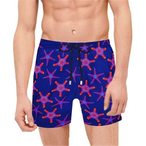 

vilebrequin spandex shorts men swimwear herringbones turtles summer casual shorts loose fit version z720, White;black