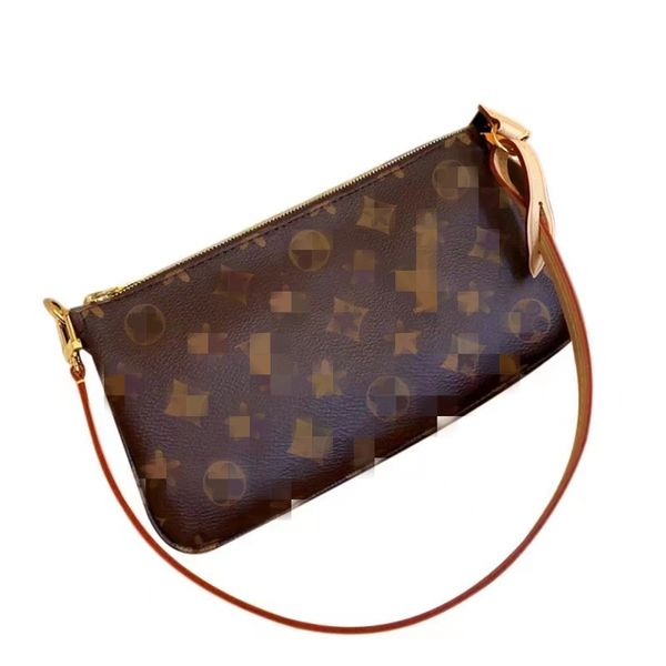 

new brown flower casual underarm mahjong bag fashion leather shoulder bag