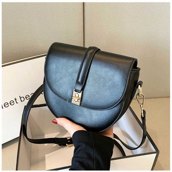 

tote bag women's summer new versatile shoulder bag simple solid saddle bag trendy crossbody bag