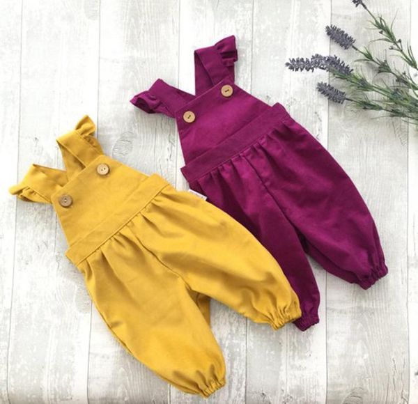 

kids clothes girls boys solid romper newborn infant flying sleeve jumpsuits summer baby climbing clothing c11875050473, Blue