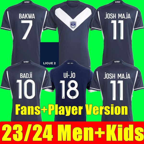 

23 24 maillot girondins bordeaux soccer jerseys foot kids kit fc football shirts home training 2023 2024 home away fan player version bakwa, Black