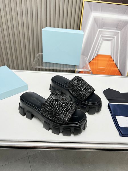 

luxury fashion boston clogs sandals designer slippers womens mens sliders paltform slides buckle strap flat shoes flip flops slipper 0702, Black