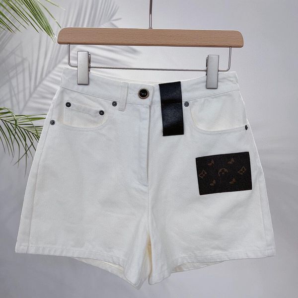 

designer jeans leggings pants high waist shorts classic luxury elastic fitness women's overall full tights workout high-end denim short, White;black