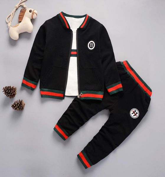 

good new autumn spring baby boys girls clothes baby tracksuit brand sport sets 3pcs zipper jackettshirtpants suits y181024076371897, White
