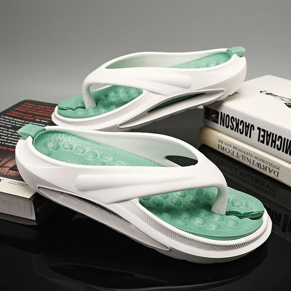 

slippers men flip flops outdoor cloud slides beach sandals design thick sole soft indoor casual shoes 230703, Black