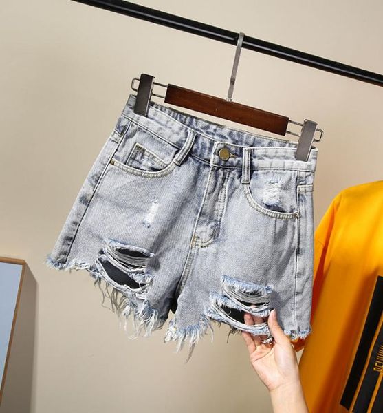

girls denim ripped shorts teenager 2019 summer children clothing fashion costume 16 14 years old y2007041133625, Black