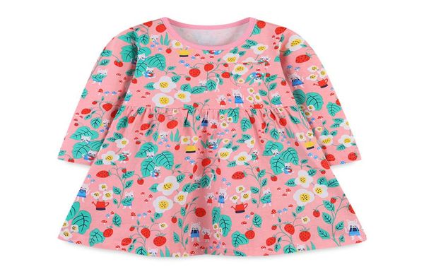 

new autumn dress euroamerican style children039s knitted cotton cartoon round neck princess dress dresses4993369, Red;yellow