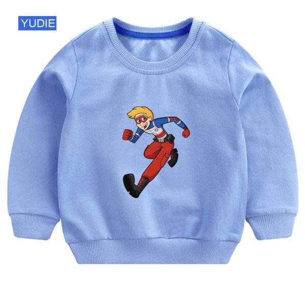 

toddler boys sweatshirt kids hoodieds cartoon henry danger t shirt child cool girl clothing fashion children hoodi babi pullover y3443299, Blue