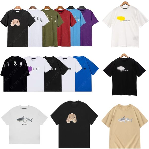 

luxury t-shirt brand angel t-shirt pa clothing spray letter short sleeve spring and summer fashion men's and women's t-shirt desig, White;black