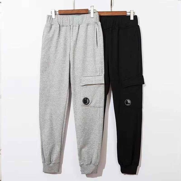 

mens pants jogger stretch loose pocket sweatpants 2023 trend british style zipper outdoor sports casual high street trousers cp, Black