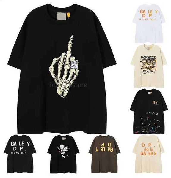 

2023 galleryse depts shirts designer men's t shirts galleryes cottons man casual shirt luxurys clothing clothes cotton shirt, White;black