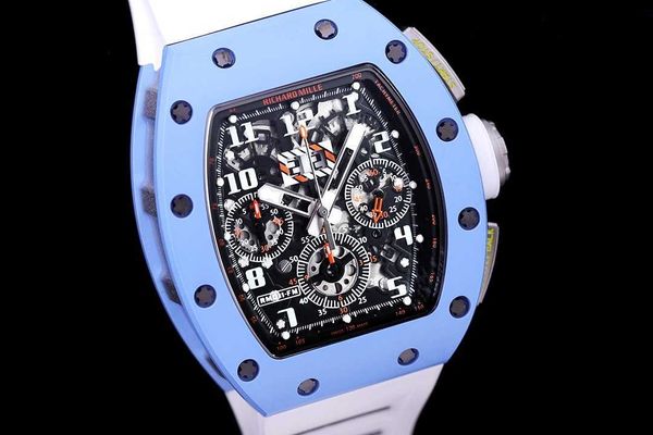 

fantastic mechanical r i c h a r d luxury superb style male wrist watches rm11 rm11-03 h3gn 10designer high-end quality tpt carbon fiber bez, Slivery;brown