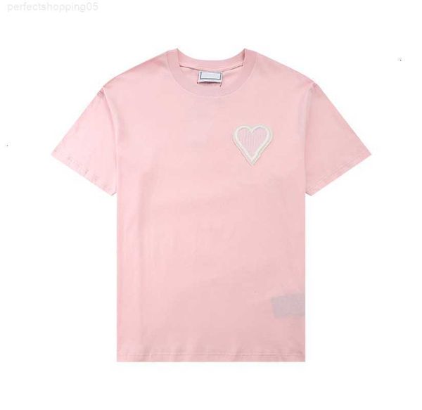 

2023 spring and autumn latest men's t shirts amis designers luxury pure cotton fashion leisure rend simple classic -shirt ees pc0l, White;black