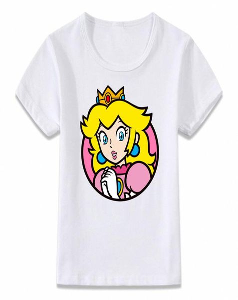 

kids clothes t shirt princess peach lovely tshirt for boys and girls toddler shirts tee y2007041220600, Blue