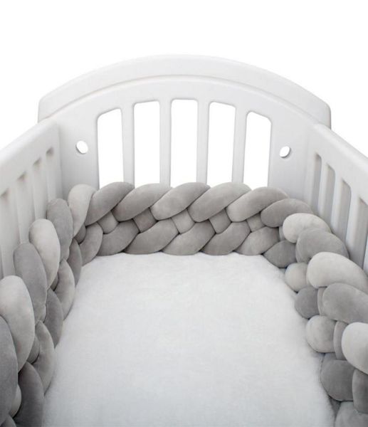 

bedding sets 2m baby bumper bed braid knot pillow cushion solid color for infant crib protector cot room decor drop ship2586619