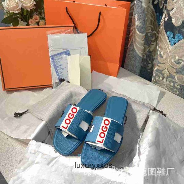 

oran summer designer sandal h women's h slipper 2023 girl women family stars same style leather flat shoes wearing thick heel g33r