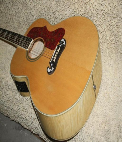 

new 6 strings pine electric guitar 200 acoustic guitar 0123371975