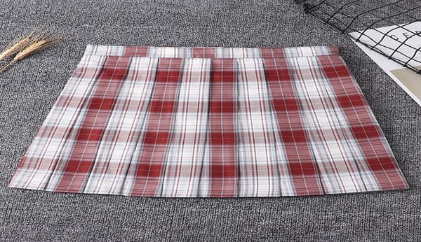 

2020 new mini homecoming dresses pleated skirt high waist aline plaid skirts fashion homecoming dresses jk043003549, Blue;pink