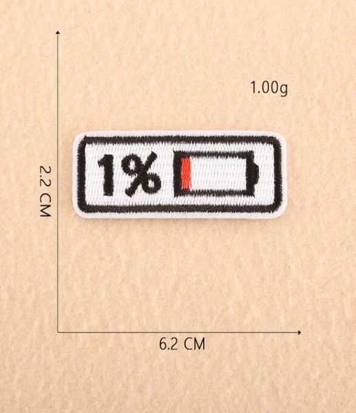 

8p71 cartoon earth leaf battery embroidered iron on patch applique badge kids sew on patch can customer design3741348