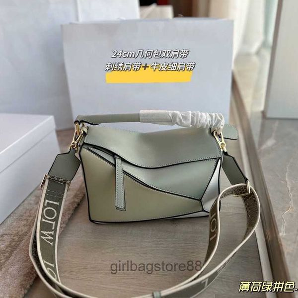 

embroidered girl strap bag puzzle geometry designer bags diamond loewsbag lady shoulder spain spliced early spring large capacity commuter c