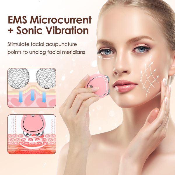 

face massager low ems microcurrent lift machine roller skin tightening rejuvenation wrinkle remover beauty device 230704