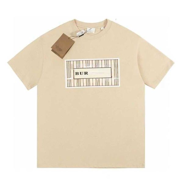 

bby cotton sweatshirt men women t shirt burb designer tshirt round neck short sleeve tshirt 3d tb lattice print pullover tee summer t-shirt, White;black