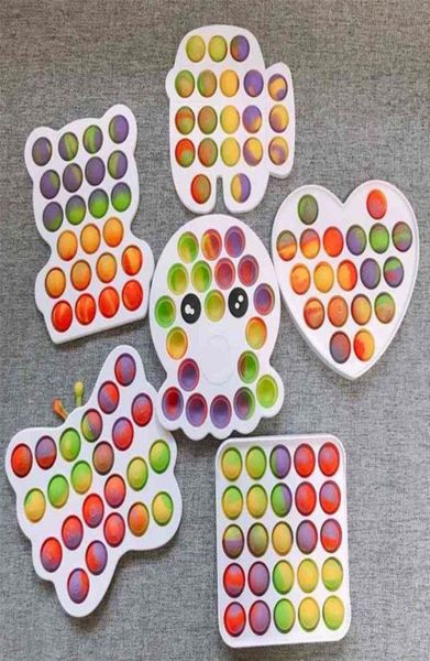 

tie dye rainbow color push bubble poppers board poo its deskfinger puzzle ladybug bear ocs multi shapes fingertips stress relief game g57r27