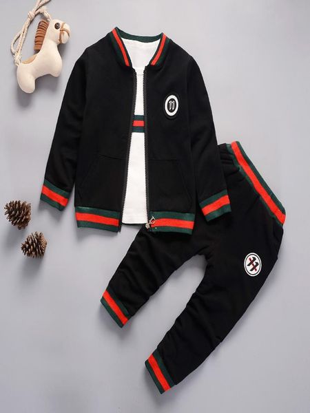 

good new autumn spring baby boys girls clothes baby tracksuit brand sport sets 3pcs zipper jackettshirtpants suits y181024073839376, White