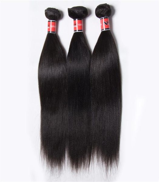 

new arrival peruvian virgin hair light yaki straight human hair weave yaki human hair extensions bundles for 6350798, Black