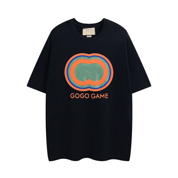 

mens summer chroma print cotton short sleeve t-shirt easy leisure neutral tee women loose casual hip hopt-shirt, White;black
