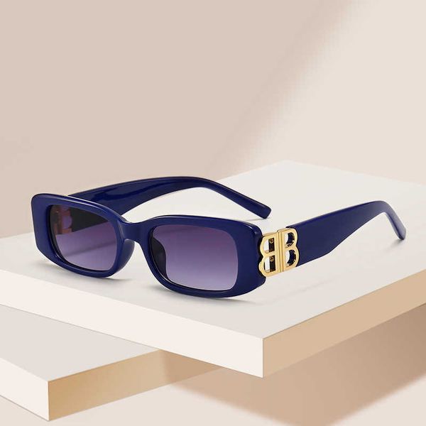 

new fashion of b family small frame women anchor trend versatile sunglasses, White;black