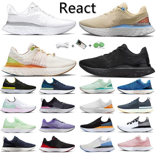 

react infinity men running shoes triple black white gold grey sonic yellow university red blue ribbon sports chaz bundick dutch blue light m