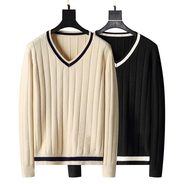 

men's designers sweaters women's long sleeve classic round neck sweatshirt autumn winter keep warm plain pullover sweater -xxxl, White;black