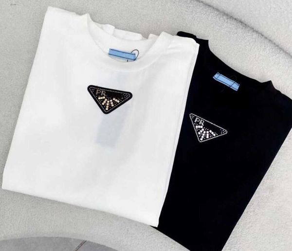 

23ss tees t shirts mens t-shirts womens short sleeves fashion tee pure cotton shirts leisure classic pattern asian size s-xxl, White;black