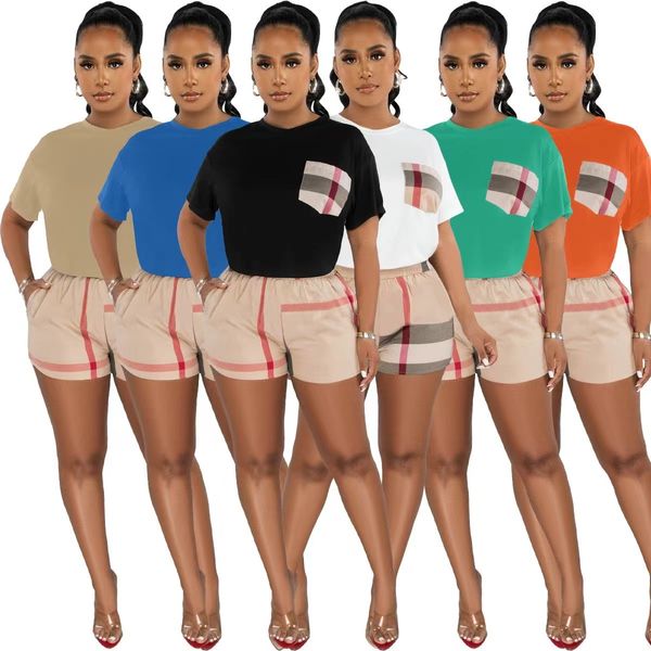 

fashion women tracksuits t-shirts and shorts suits pants casual 2 piece set short sleeve tees trousers sports suit yoja clothing coats, Gray
