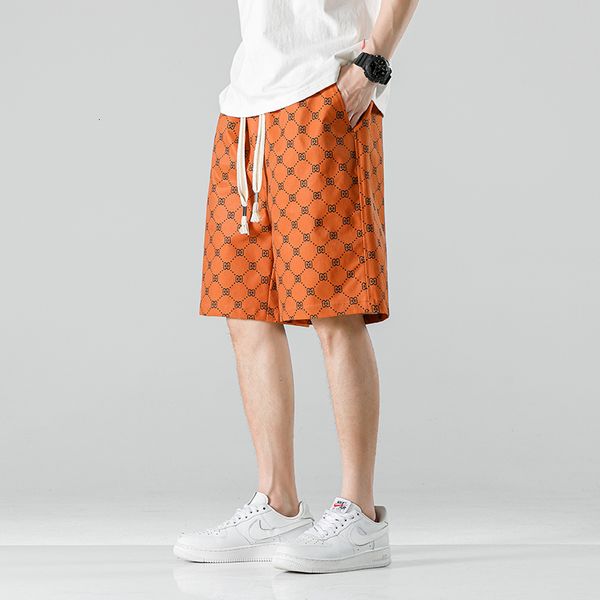 

men's shorts summer fashion drawstring baggy sweatshorts men wide breeches pants male brand designer printed short sweatpants 230703, White;black
