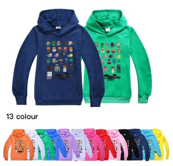 

my world minecraft big boys and girls trend casual sports sweater long sleeve children039s hoodie size 100170cm4943181, White