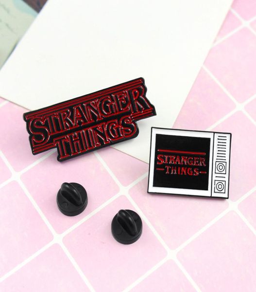 

stranger things tv shape cute enamel brooches pin for women girl fashion jewelry metal vintage brooches pins badge whole gift5672806, Blue