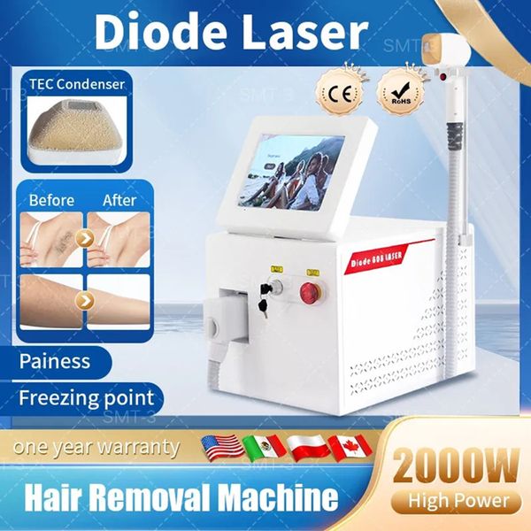 

755/1064/808nm three wavelengths diode laser hair removal laser cooling head painless epilator face body hair removal, Black