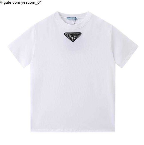 

2023 t shirt luxury summer mens designer official black white casual man womens tees with letters print short sleeves sell luxury men asian, White;black
