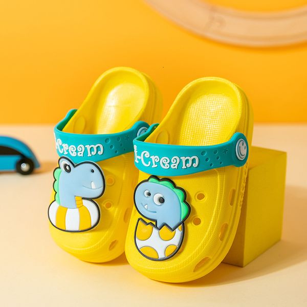 

sandals summer children garden clogs shoes boys girls beach sandal kids lightweight breathable cute cartoon slip on mules baby slipper 23070, Black;red