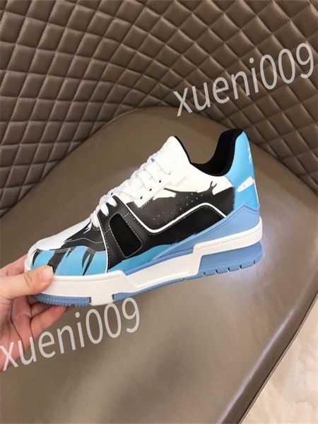 

designer men women casual shoes triple white black sneakers gomma leather trainer printed platform trainers shoes wd230602