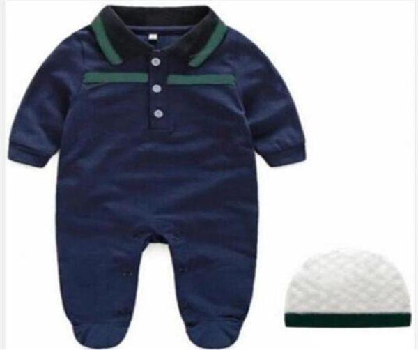 

newborn baby clothes short sleeve designer baby rompers infant clothing baby boys girls jumpsuits hat2190304, Blue